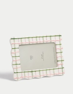 Wiggle Check Ceramic Photo Frame 4x6 inch
