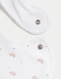 3pk Cotton Rich Slogan Bibs (0-3 Mths)