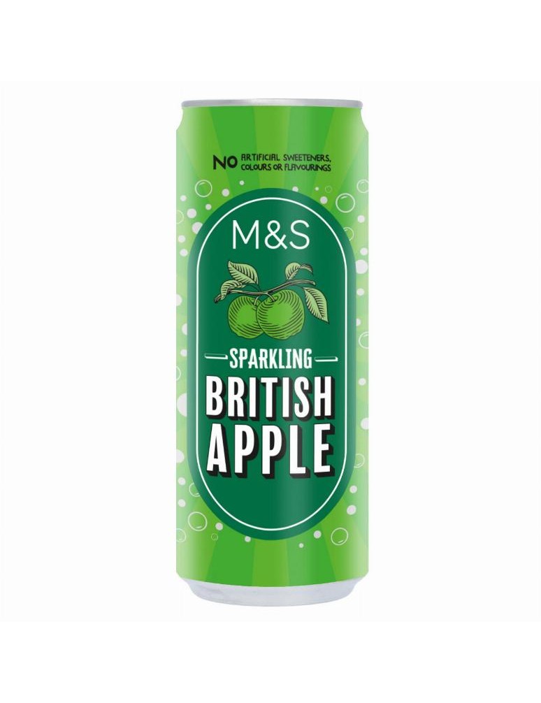 Perlivý nápoj z pramenité vody s britskou jablečnou šťávou z koncentrátu