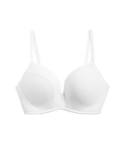 Cotton with Cool Comfort™ Non-Wired Push Up Bra