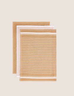 Set of 3 Cotton Rich Kitchen Towels