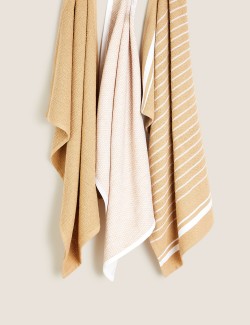 Set of 3 Cotton Rich Kitchen Towels