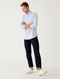 Pure Cotton Striped Oxford Shirt