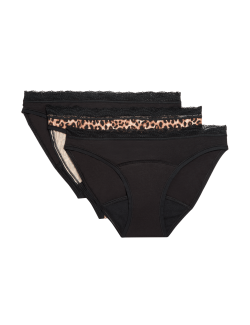 3pk Heavy Absorbency Period Bikini Knickers