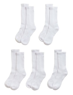Vysoké ponožky s vysokým podílem bavlny a zesíleným chodidlem, 5 párů
