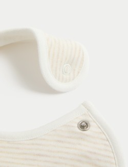 5pk Pure Cotton Printed Dribble Bibs