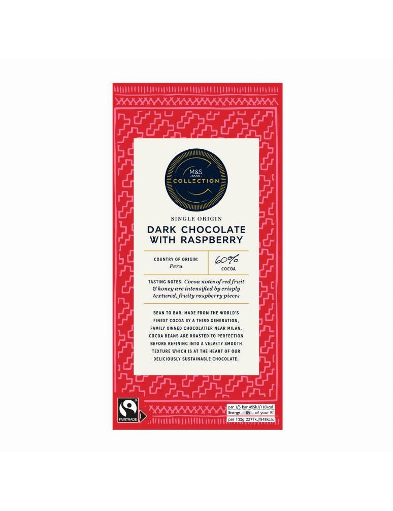 Hořká čokoláda s mrazem sušenými malinami