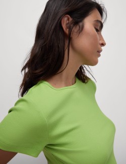 Cotton Rich Ribbed Slim Fit T-Shirt