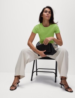 Cotton Rich Ribbed Slim Fit T-Shirt