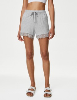 Body Soft™ Lace Trim Pyjama Shorts