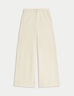 Cotton Rich Palazzo Trousers