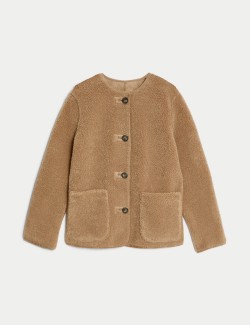 Faux Shearling Textured...