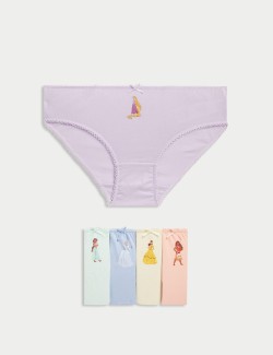 5pk Cotton with Stretch Disney Princess™ Knickers (2-10 Yrs)
