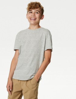 Dvoudílný komplet kostkované košile a trička, z čisté bavlny (6–16 let)