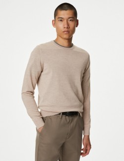 Pure Extra Fine Merino Wool Crew Neck Jumper