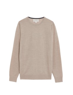 Pure Extra Fine Merino Wool Crew Neck Jumper