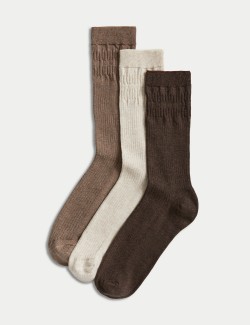 3 páry ponožek s jemným lemem