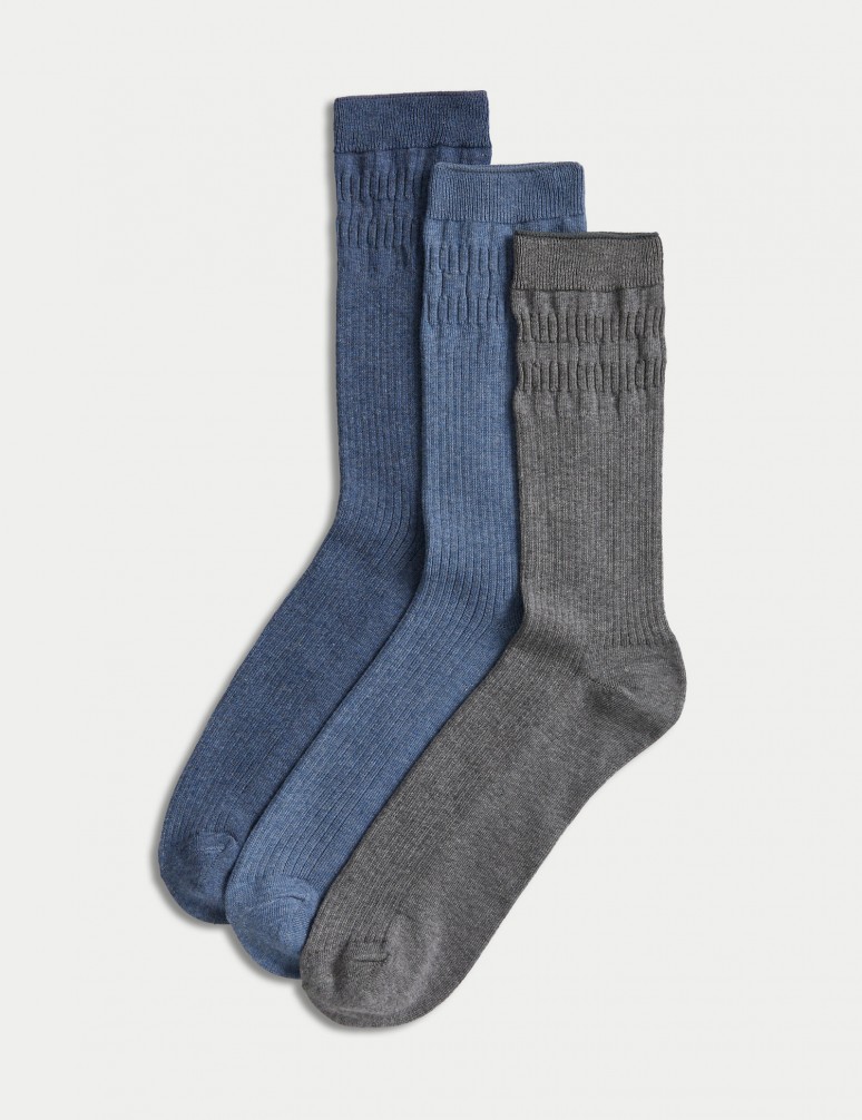 3 páry ponožek s jemným lemem