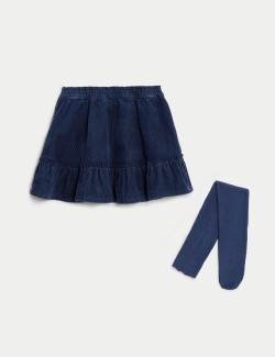 Cotton Rich Skirt & Tights Set (2-8 Yrs)