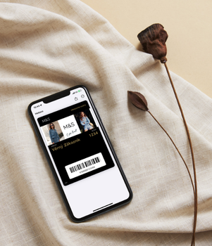 Věrnostní karta M&S v mobilní peněžence