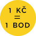 1 Kč = 1 bod